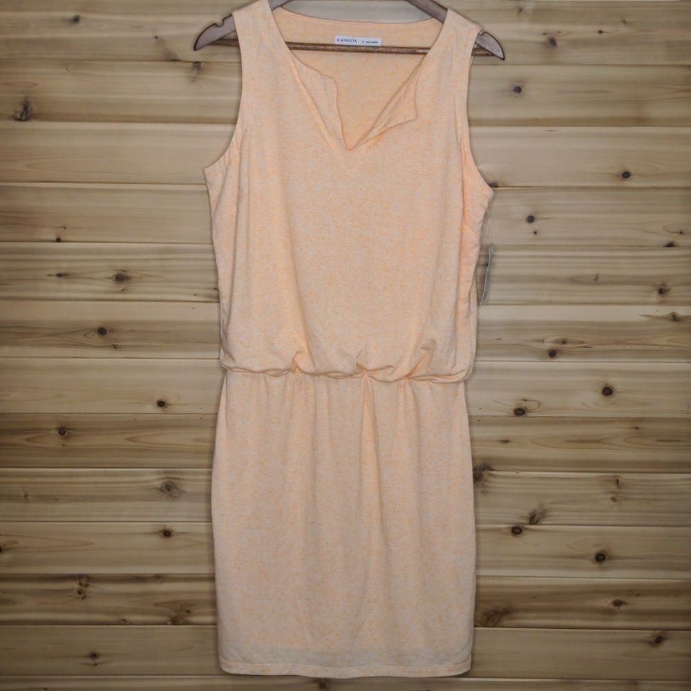 Athleta Peach Sleeveless Casual Dress